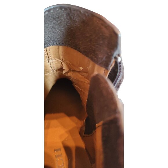 Coach Womens Brown Suede Ankle Boots With Black Leather Straps - Picture 6 of 7